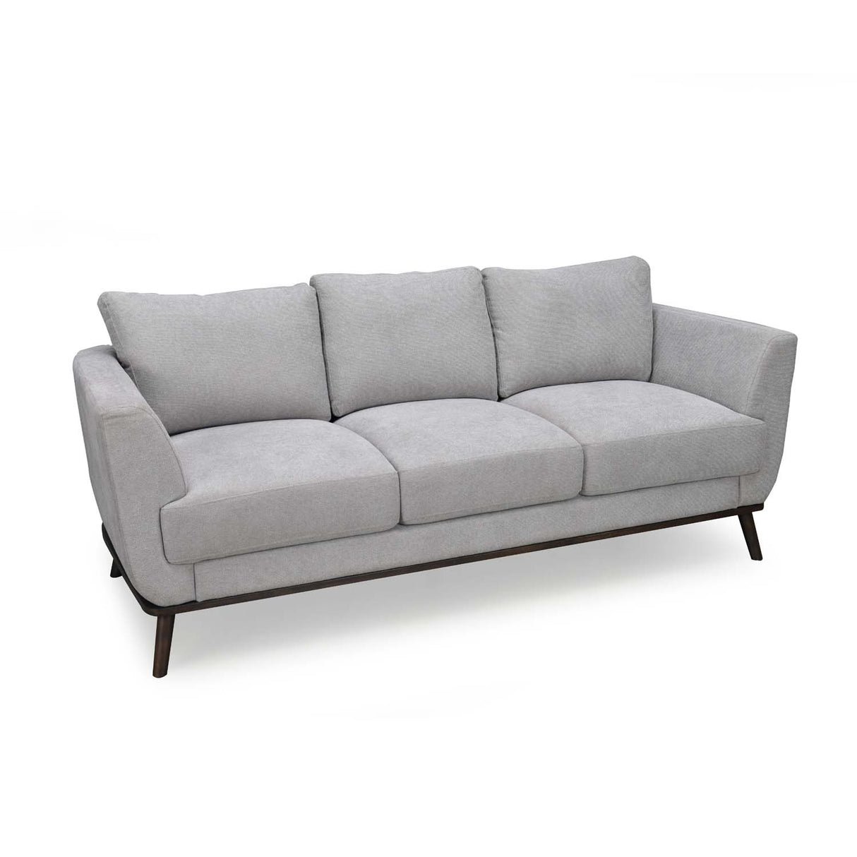 Lydia 3 Seater Fabric Sofa- Grey