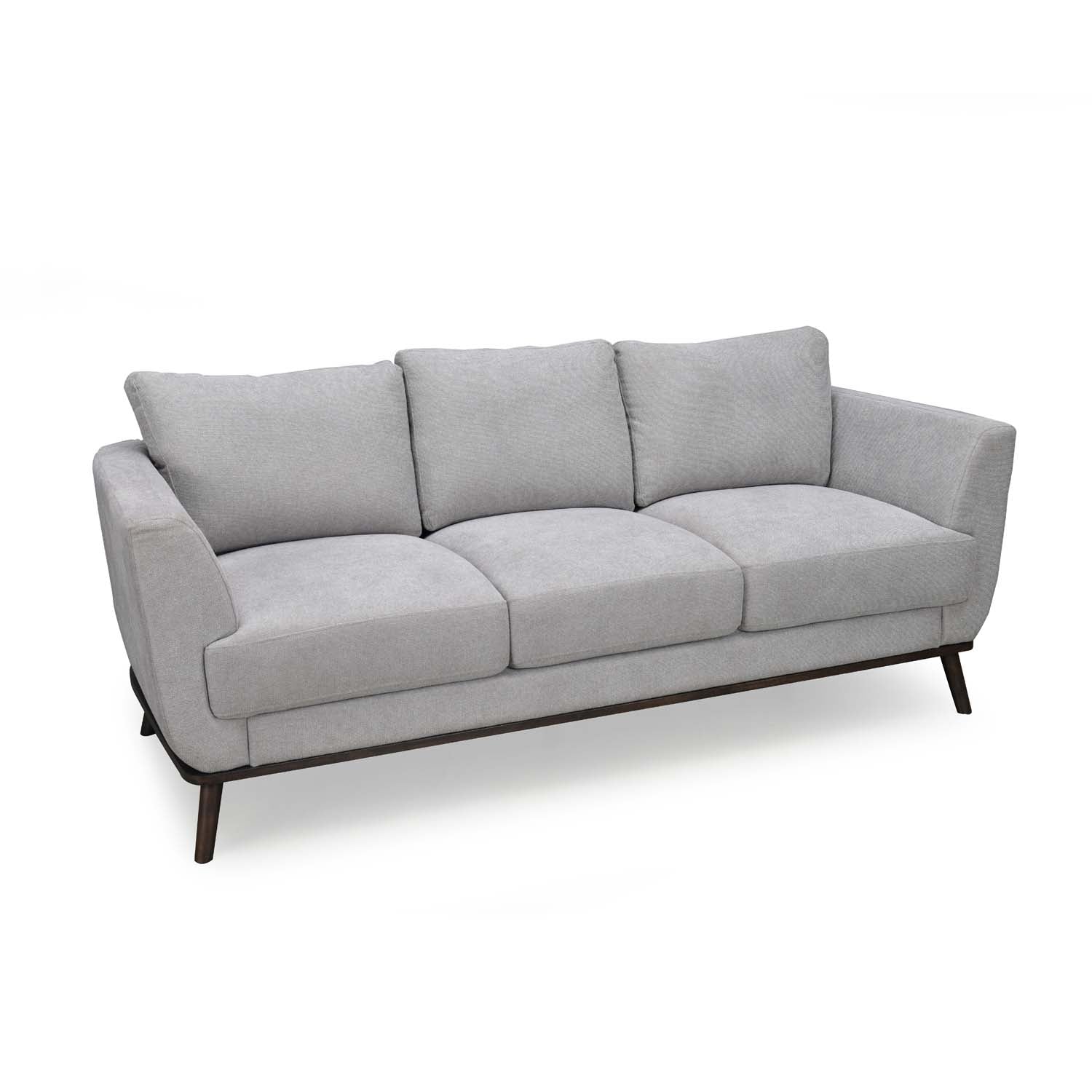 Lydia 3 Seater Fabric Sofa- Grey