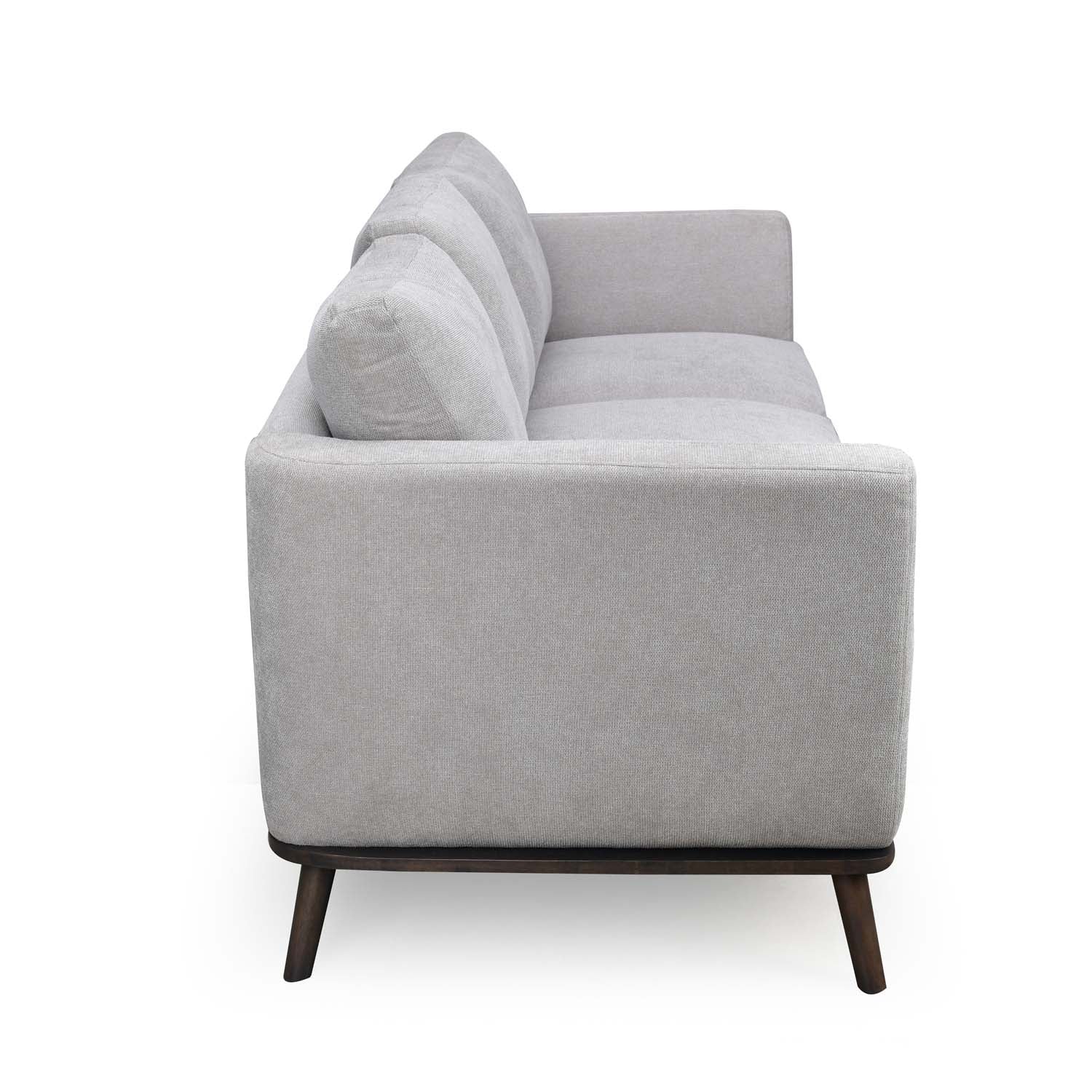 Lydia 3 Seater Fabric Sofa- Grey