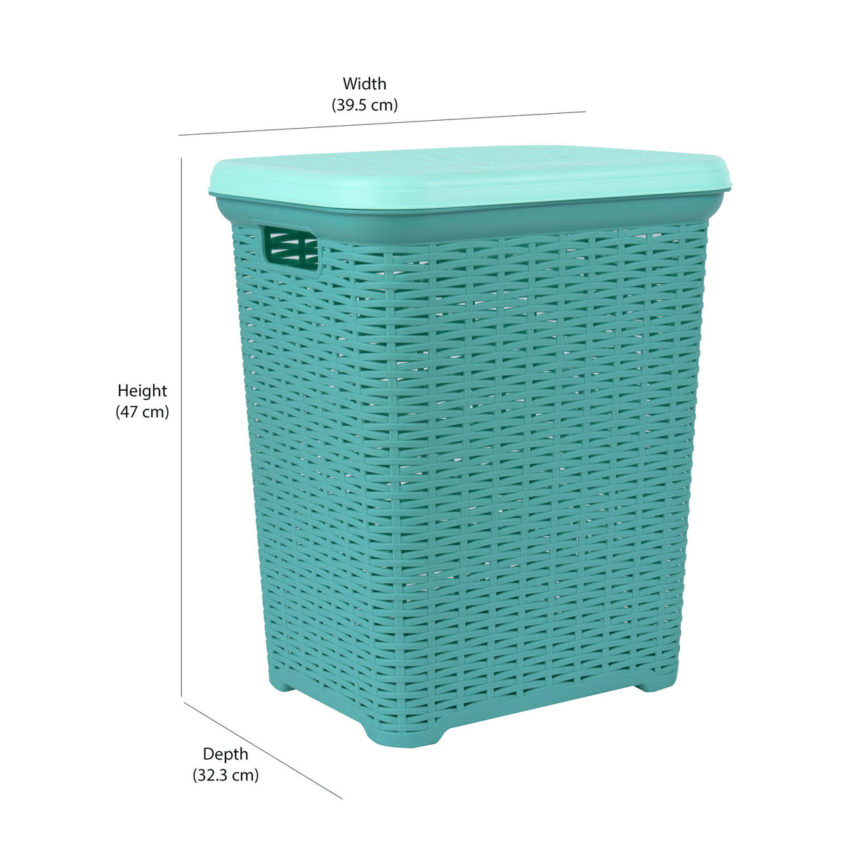Laundry Basket 35L Plastic- Blue