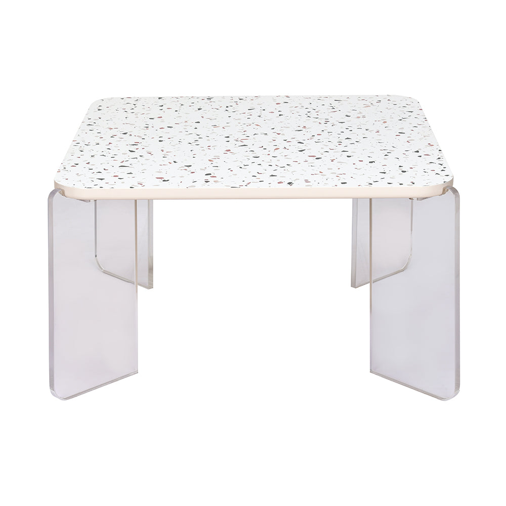 Maisy Acrylic Base Coffee Table (Cream)