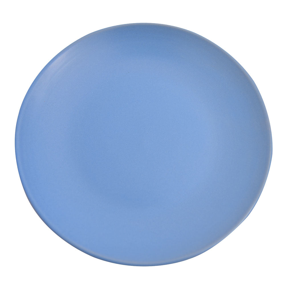 Stoneware Quarter Plate- Blue Matt