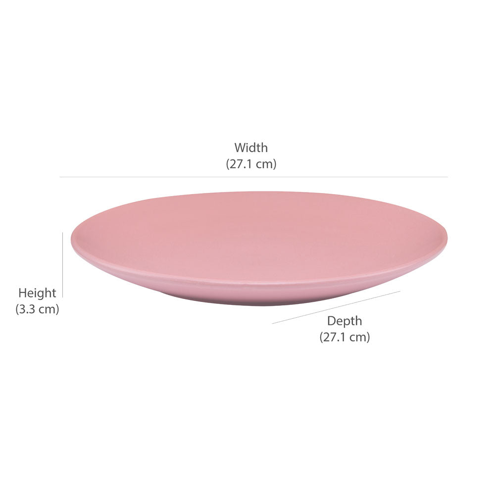 Stoneware Dinner Plate- Pink Matt