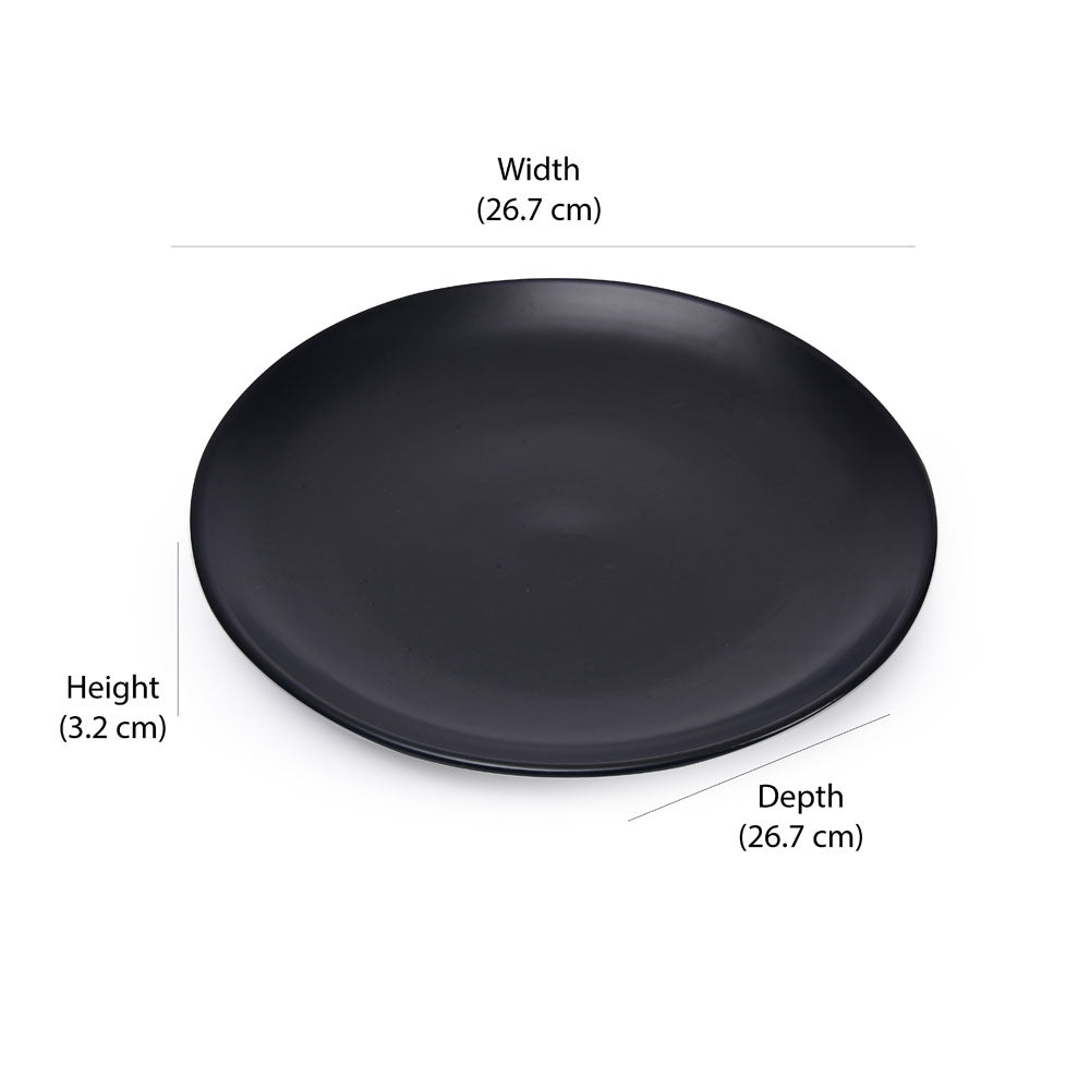 Stoneware Dinner Plate- Black Matt