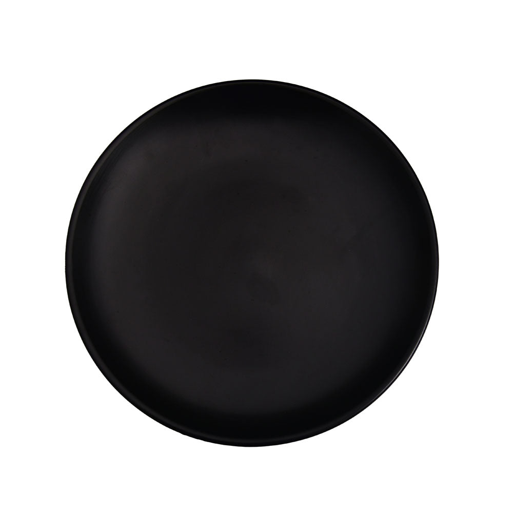 Stoneware Quarter Plate- Black Matt