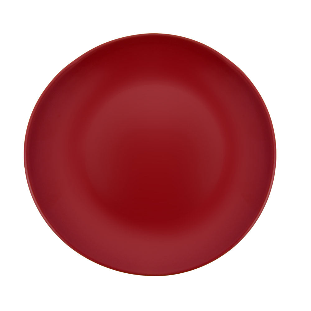 Stoneware Quarter Plate- Red Matt