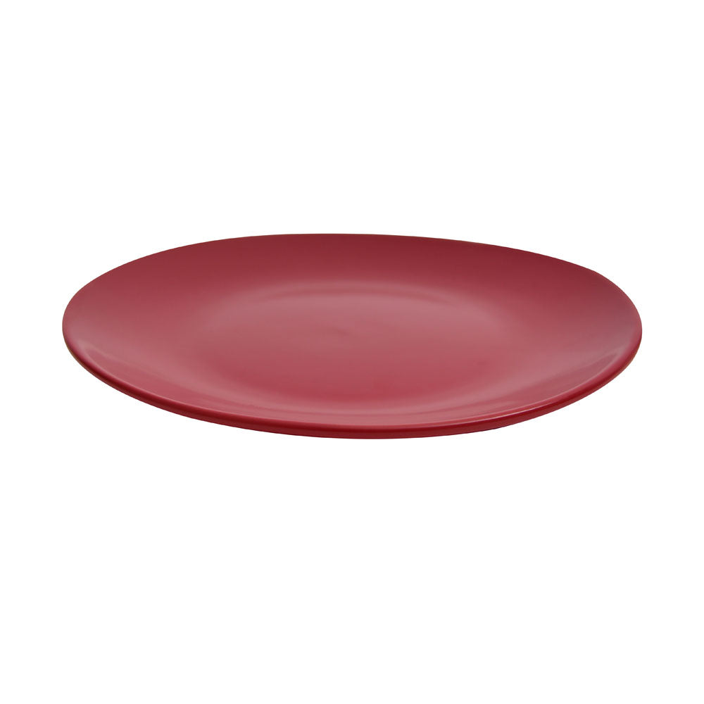 Stoneware Quarter Plate- Red Matt