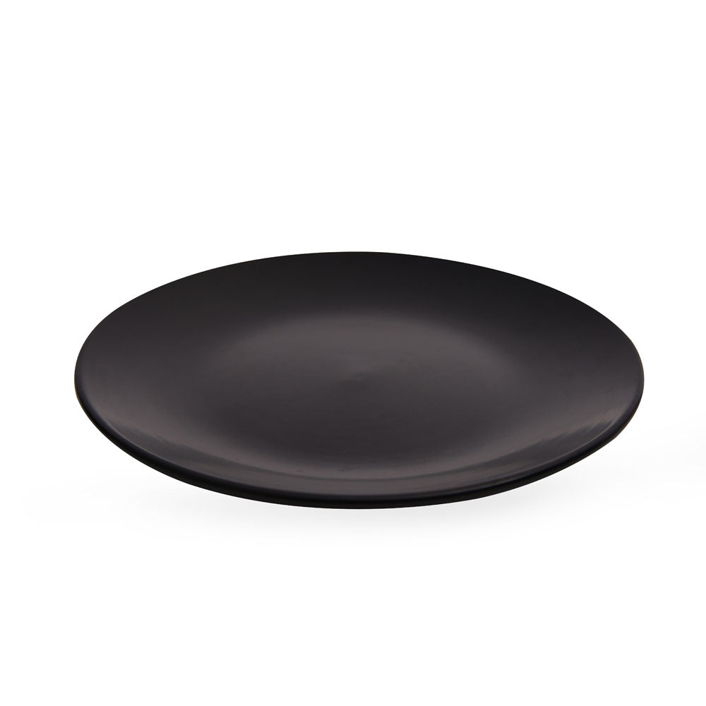 Stoneware Quarter Plate- Black Matt