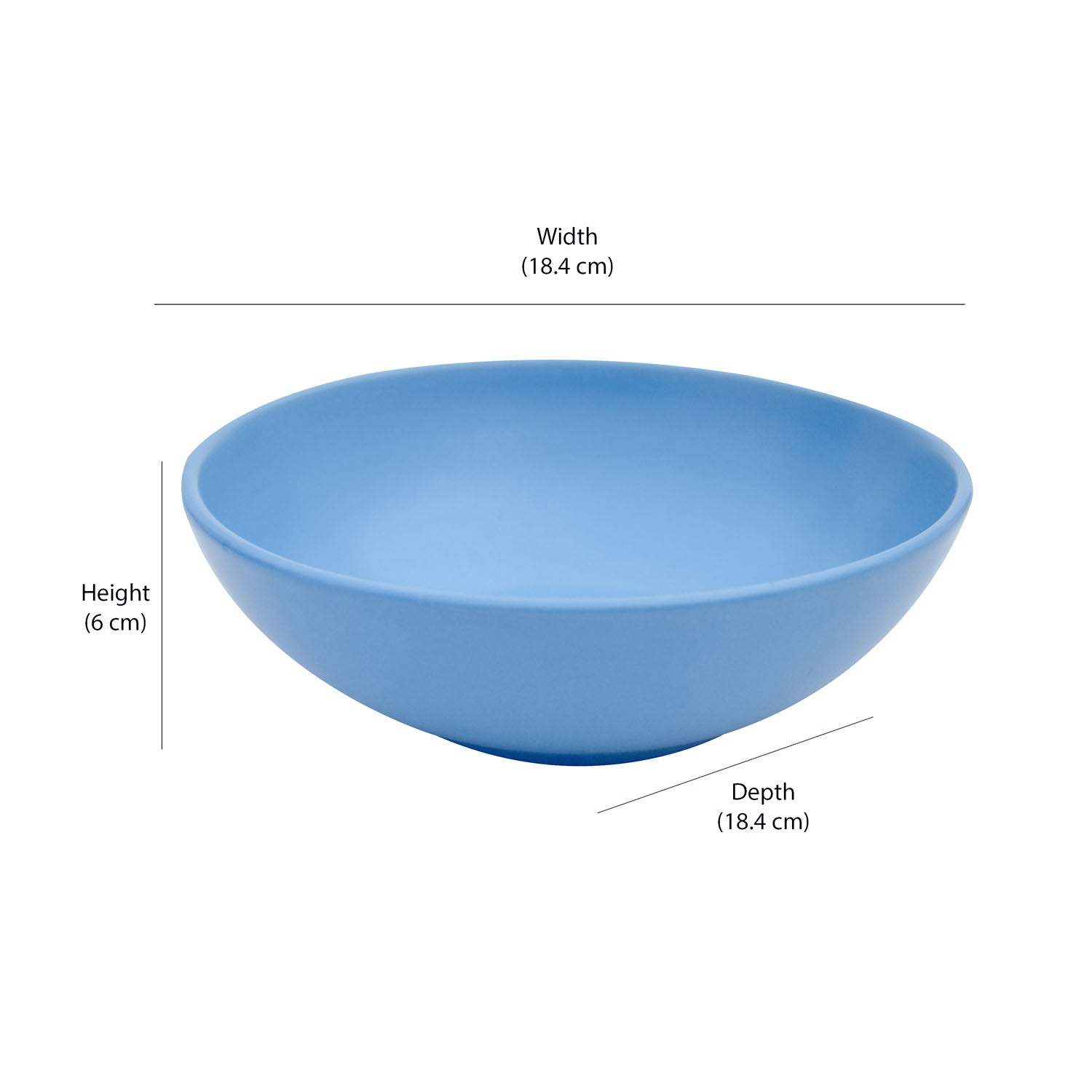 Stoneware Serving Bowl- Blue Matt