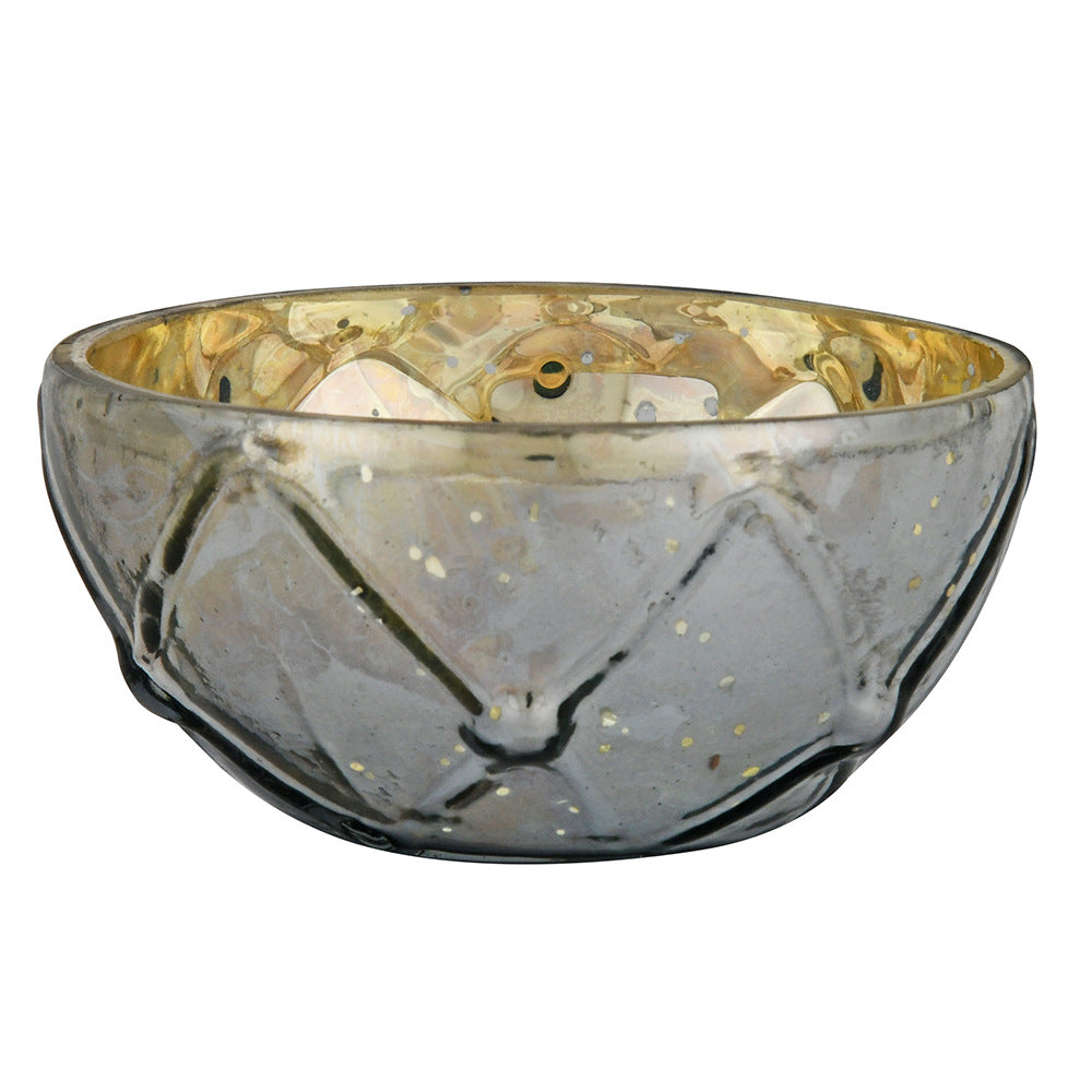 Decorative Votive Candle Holder Set of 2- Grey