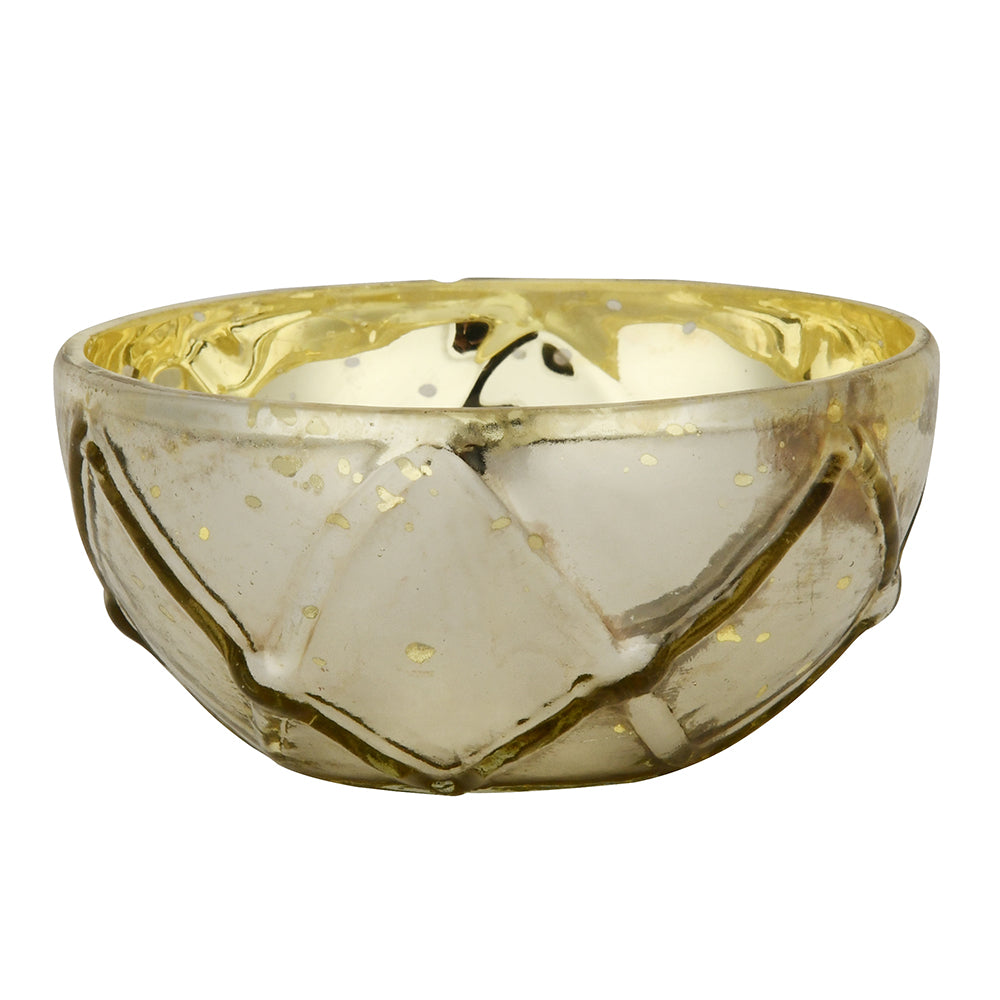 Decorative Votive Candle Holder Set of 2- Gold