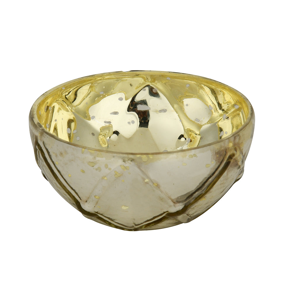 Decorative Votive Candle Holder Set of 2- Gold