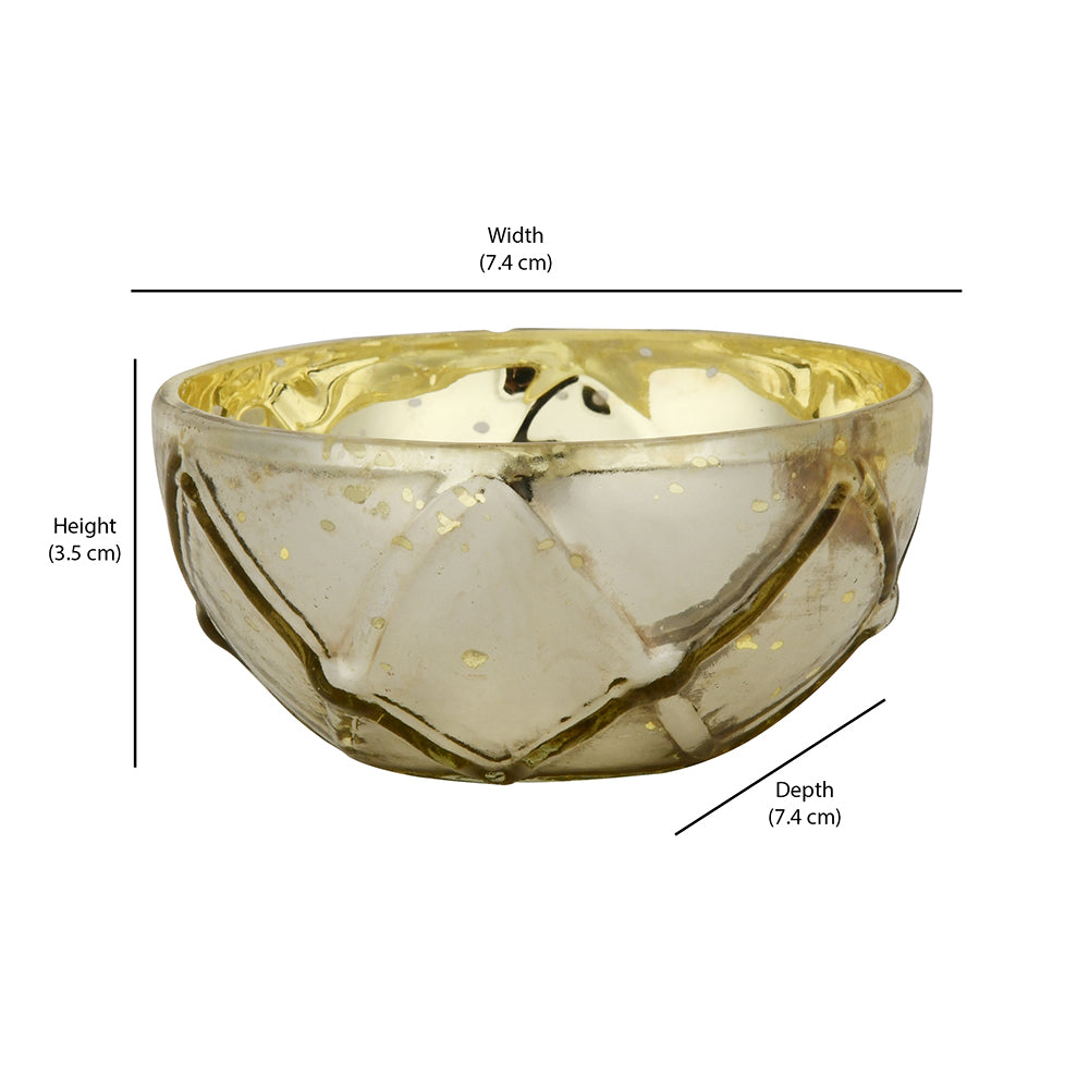 Decorative Votive Candle Holder Set of 2- Gold