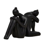 Head Down Women Polyresin Bookend Set of 2 (Black)