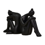 Head Down Women Polyresin Bookend Set of 2 (Black)