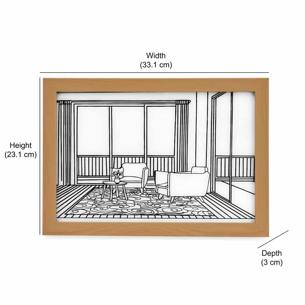 Still Life Arm Chair LED Painting With 3 Lighting Modes