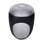 Decorative Round Top Vase Small- Black and Transparent