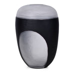 Decorative Round Top Vase Small- Black and Transparent