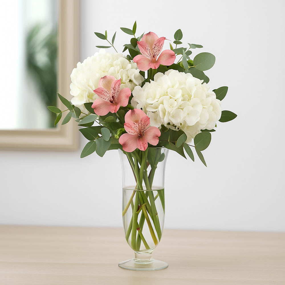 Decorative Hurricane Glass Vase Large- Transparent