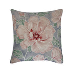 Floral Cotton 16'' x 16'' Cushion Cover (Blue & Peach)