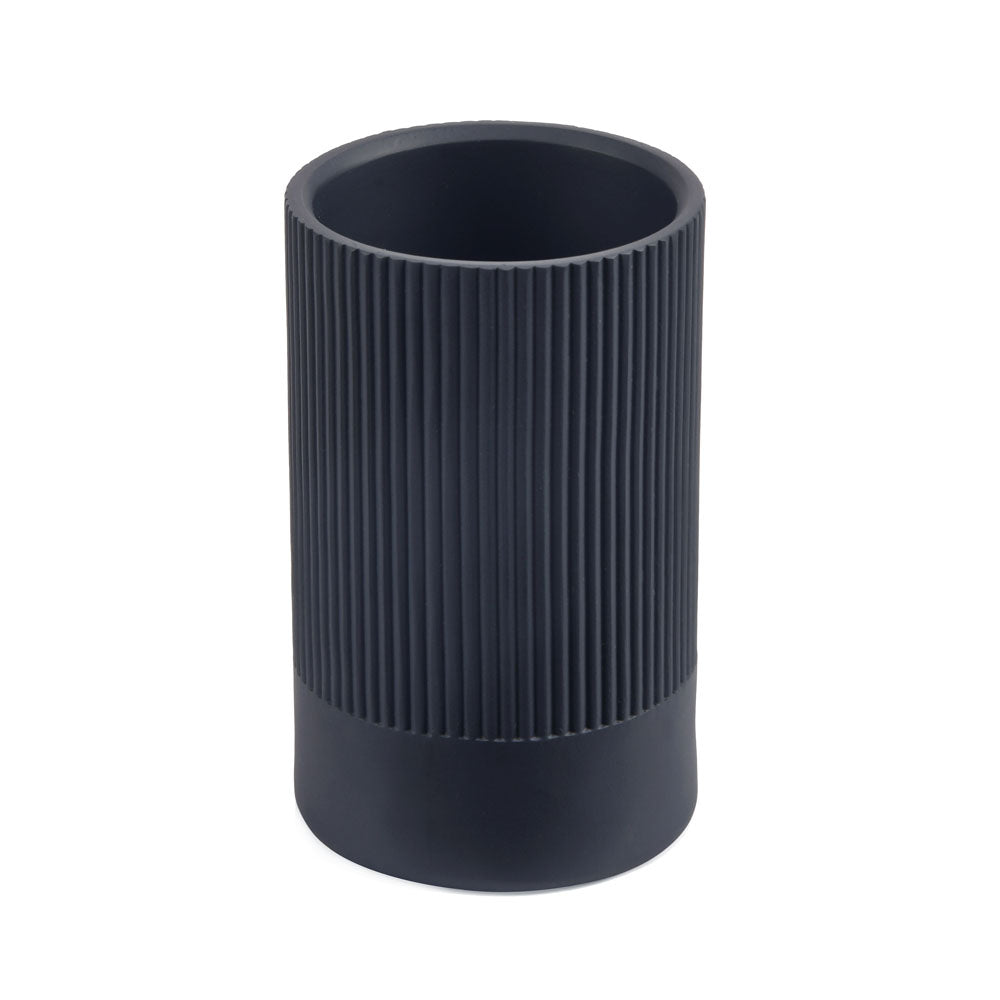 Fluted Design Polyresin Tumbler (250 ml, Grey)