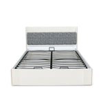 Nix Wooden Queen Bed with Hydraulic Storage- Beige