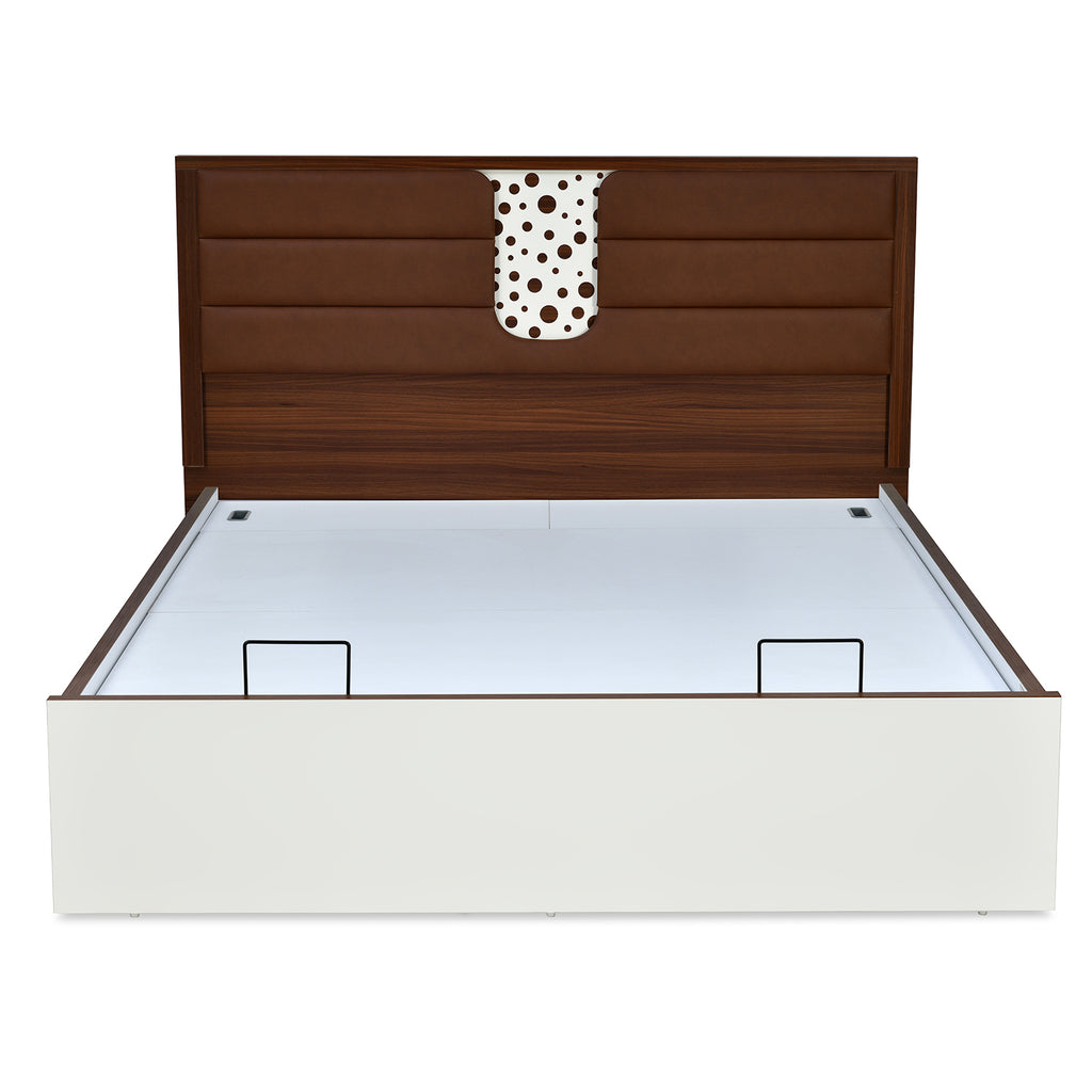 Noir Prime Bed with Semi Hydraulic Storage (White)