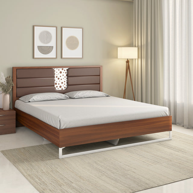 Nilkamal Noir Meta Bed (Walnut) - 01
