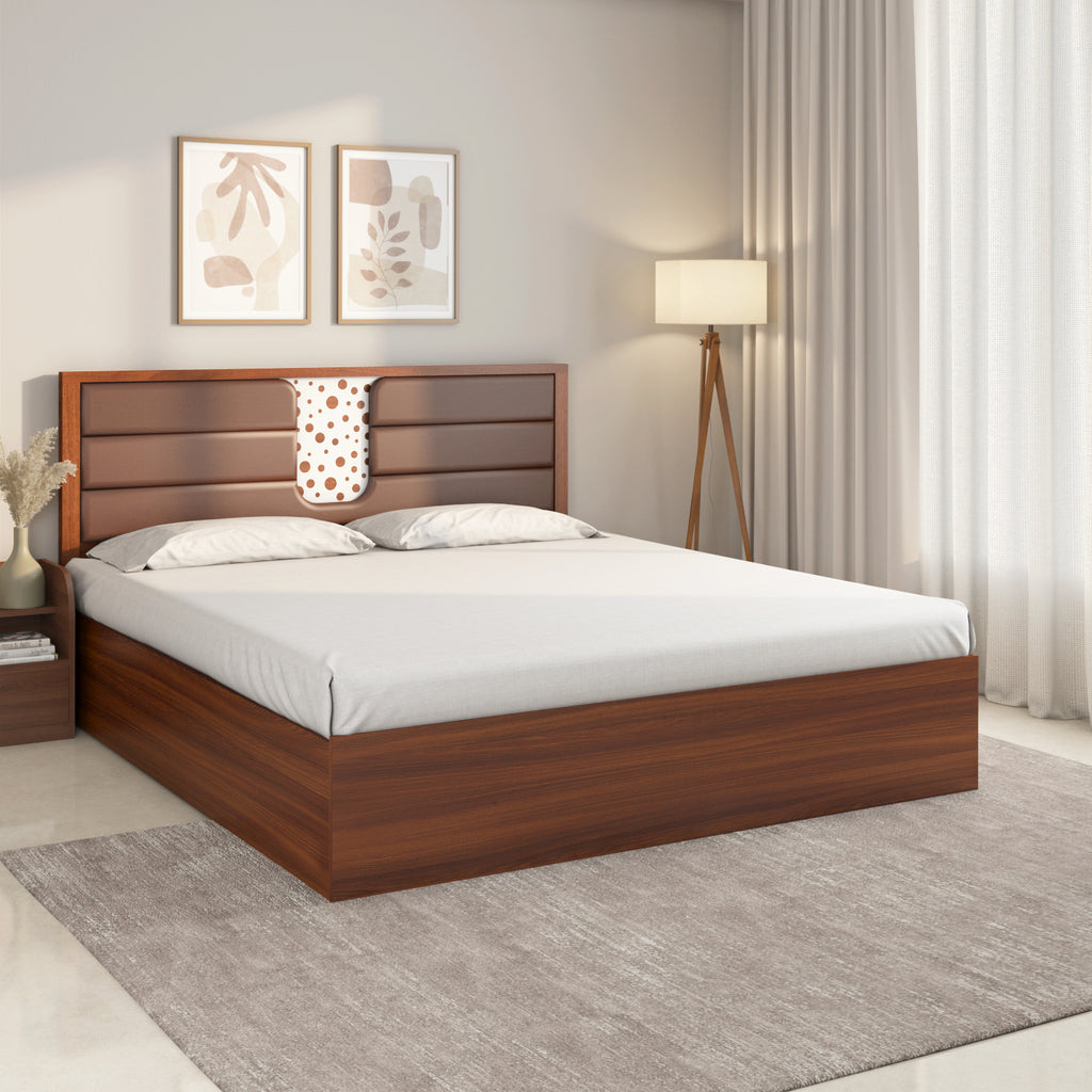 Noir Max Bed with Box Storage (Walnut)