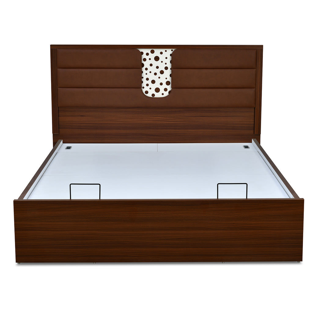 Noir Prime Bed with Semi Hydraulic Storage (Walnut)