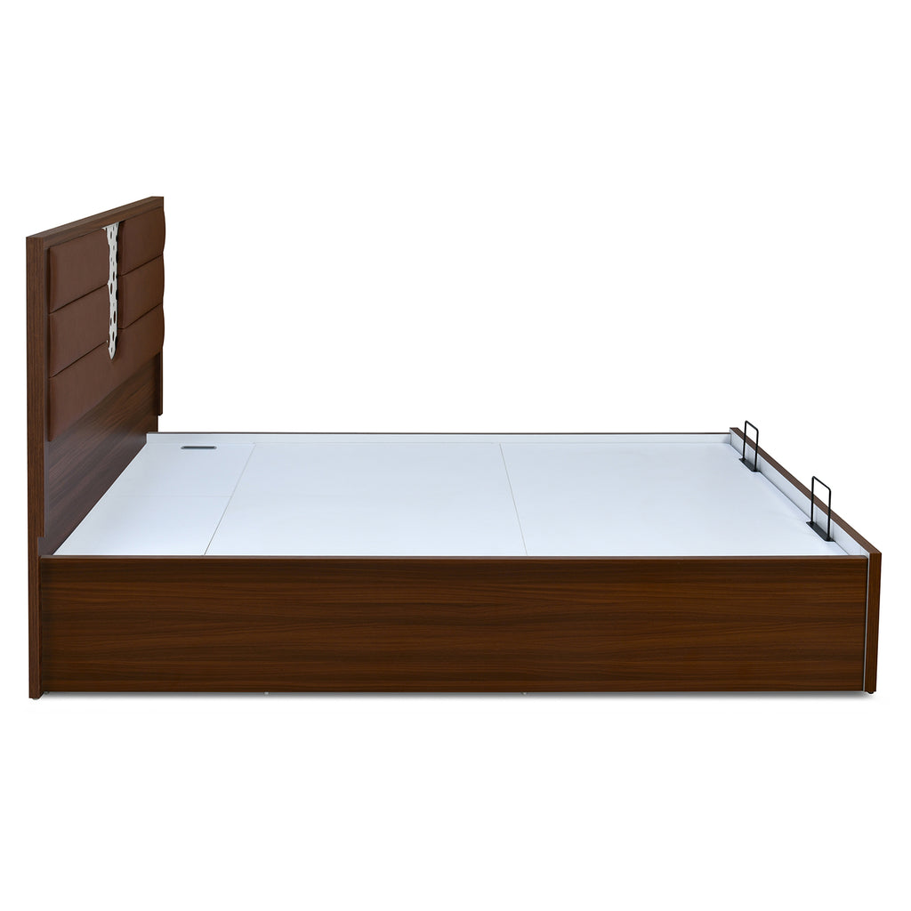 Noir Prime Bed with Semi Hydraulic Storage (Walnut)