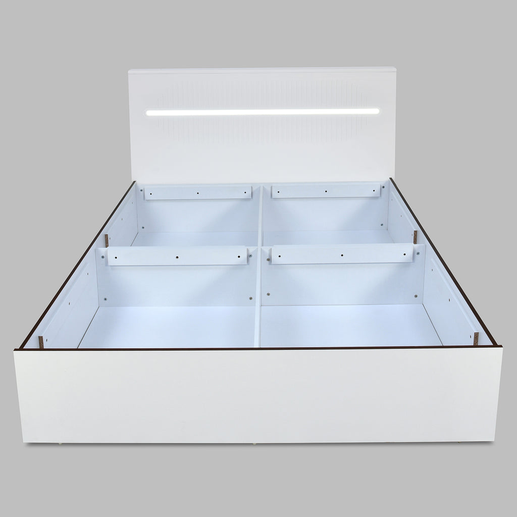Capsule Max Bed with Box Storage (White)