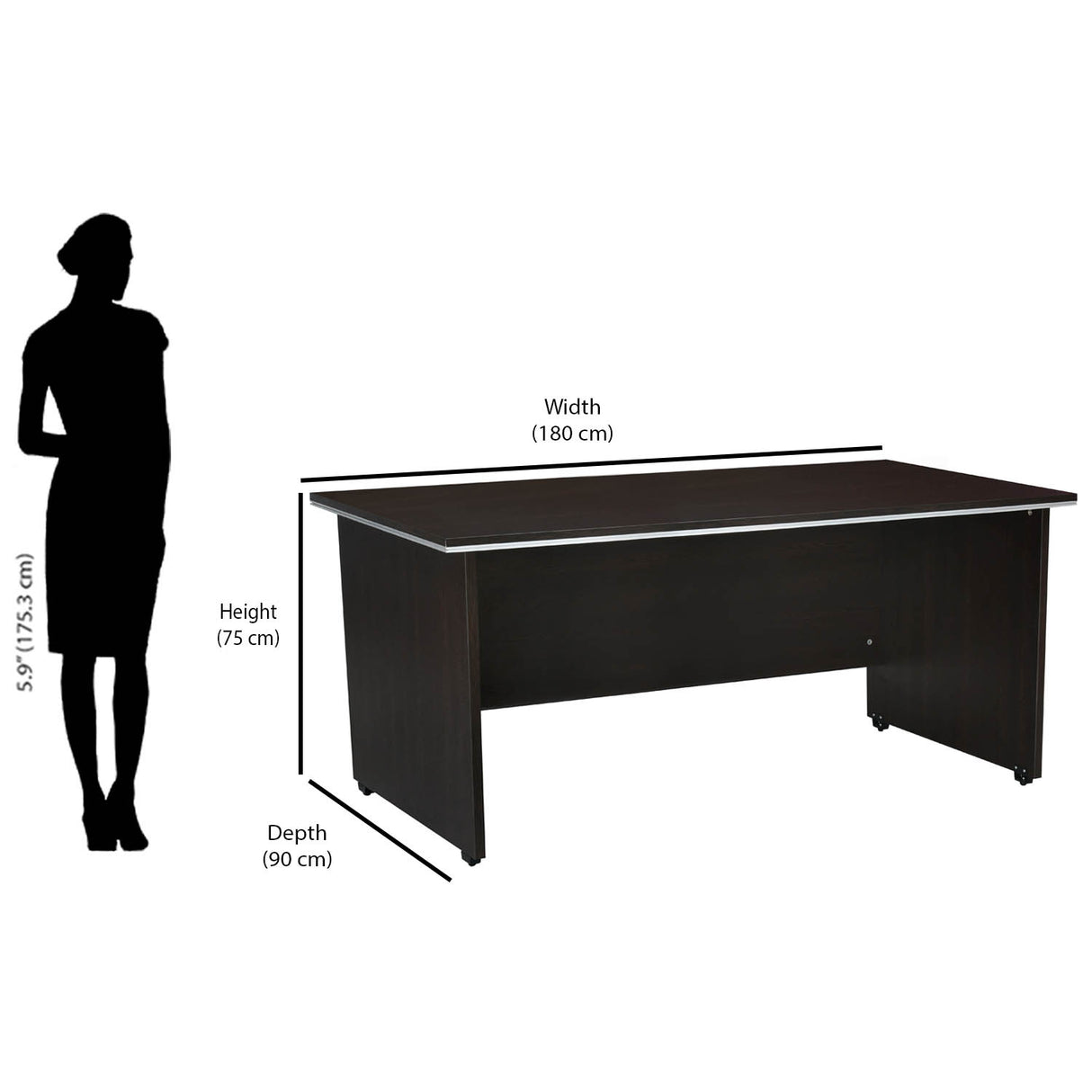 Prime 6ft Office Table (New Wenge)