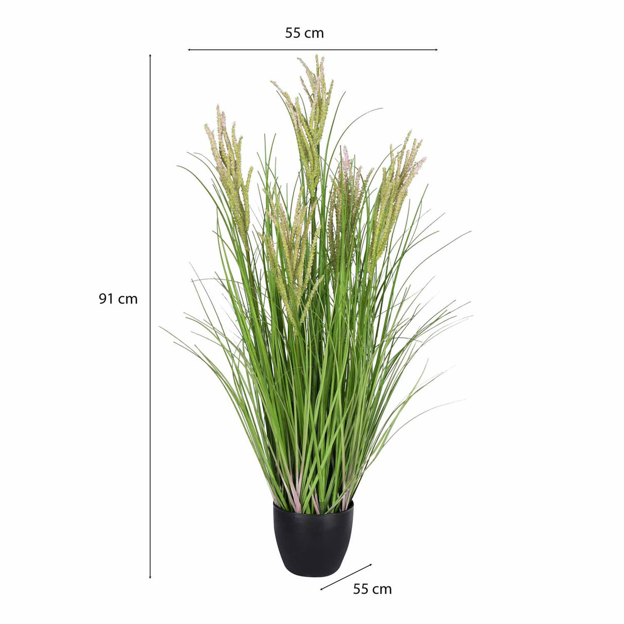 Miscanthus Grass Artificial Plant with Pot (Lilac)