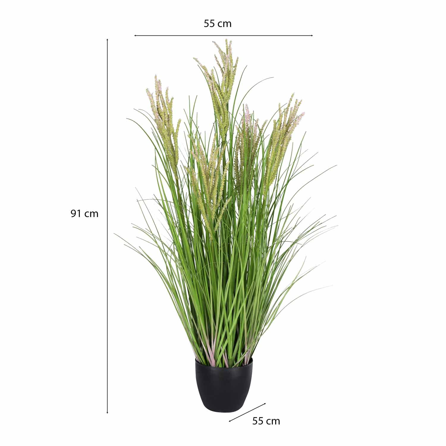 Miscanthus Grass Artificial Plant with Pot (Lilac)