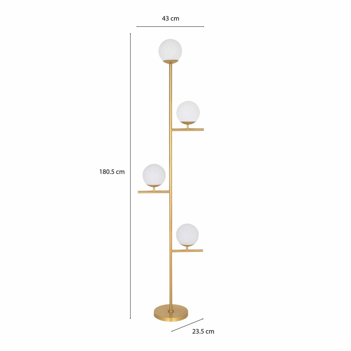 Four Bulbs Floor Lamp (Gold)