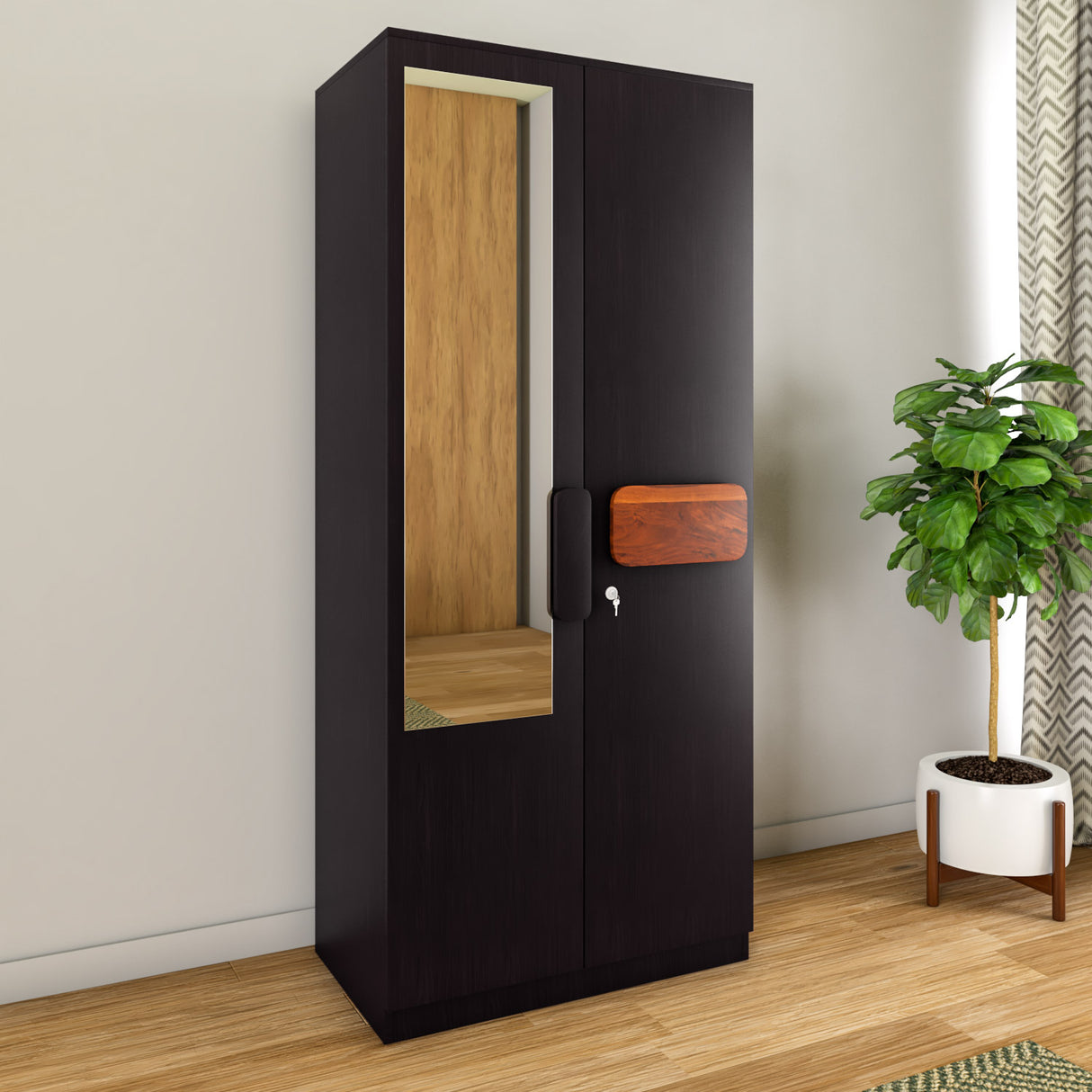 Raven Wooden 2 Door Wardrobe- Wenge
