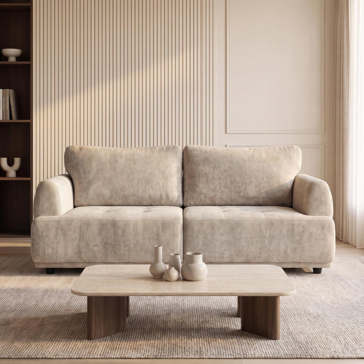 Renzo 3 Seater Sofa- Almond Beige