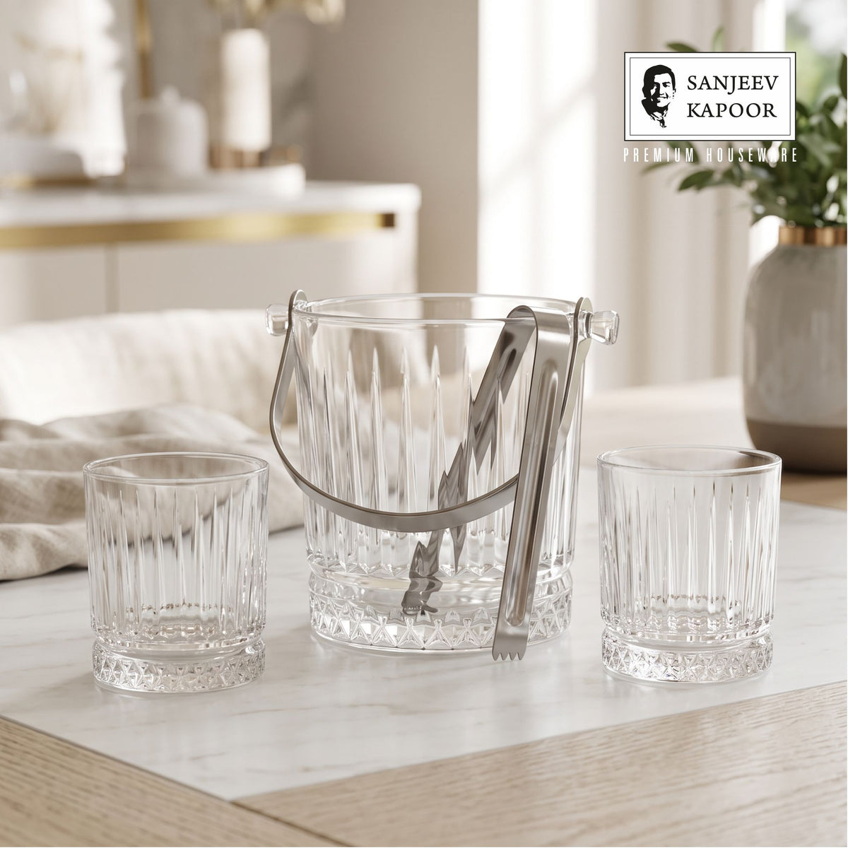 Sanjeev Kapoor Dubai Bar Set- 8 Pieces, Transparent