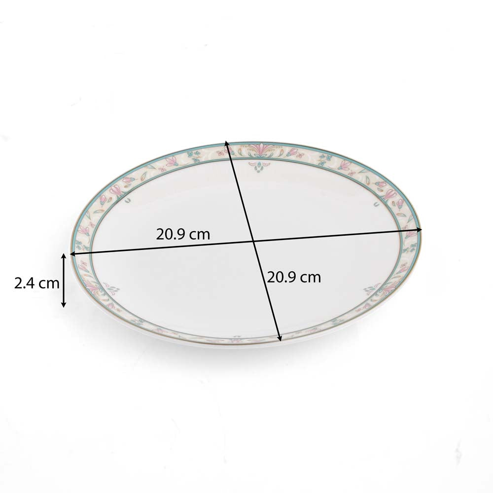 38 Pieces Florim Porcelain Dinner Set- White and Green