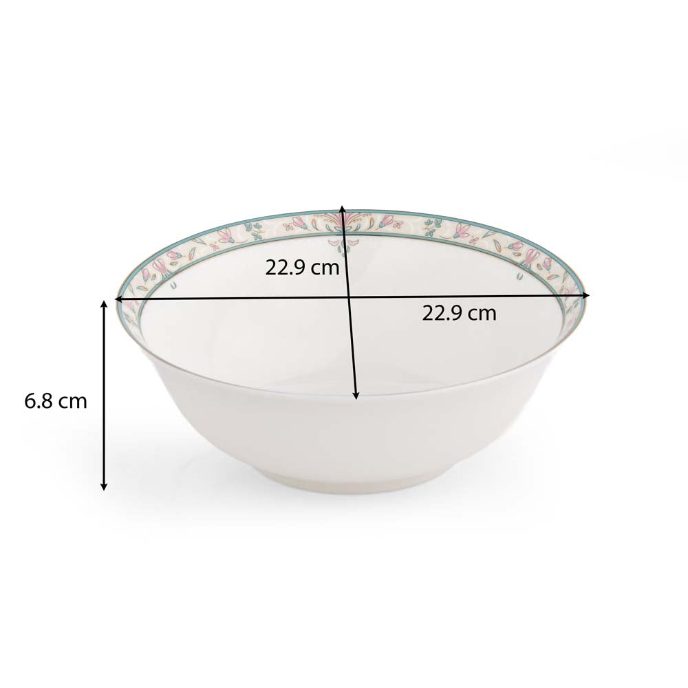 38 Pieces Florim Porcelain Dinner Set- White and Green