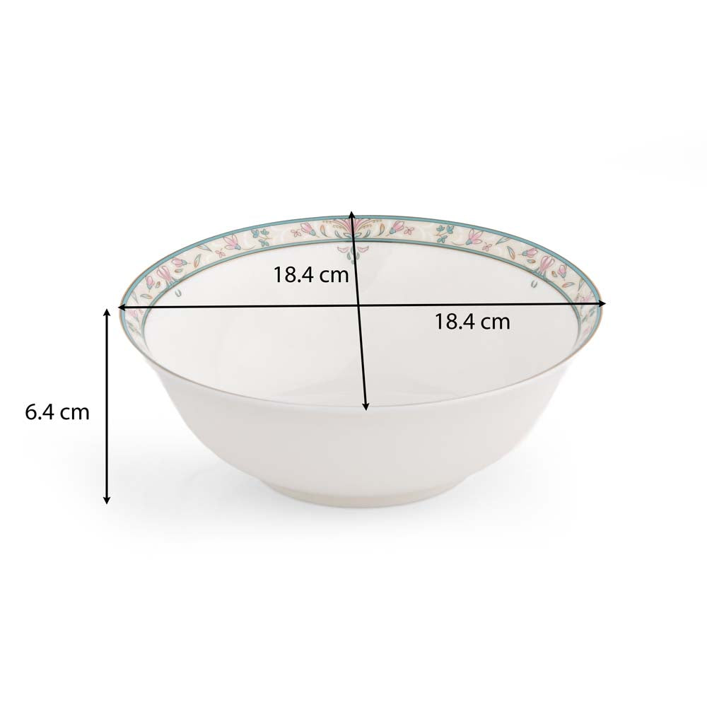 38 Pieces Florim Porcelain Dinner Set- White and Green