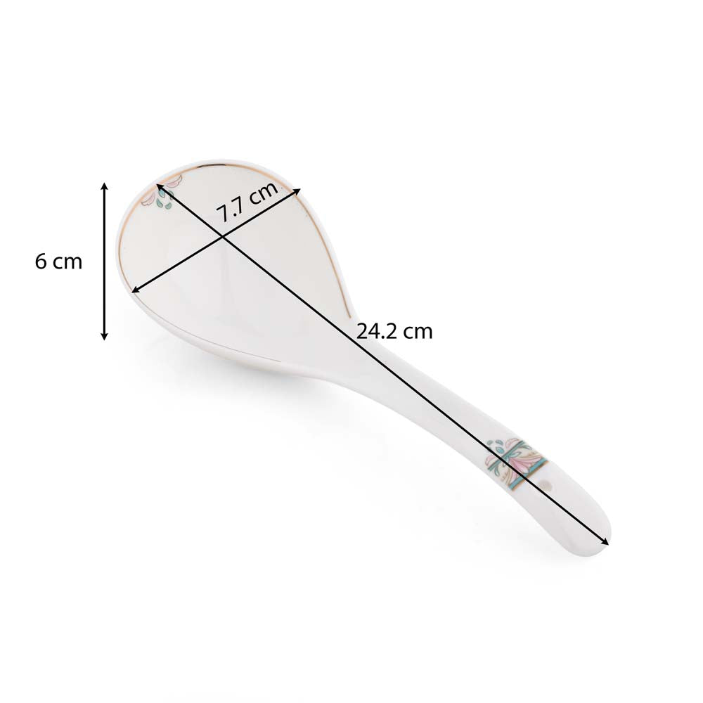 38 Pieces Florim Porcelain Dinner Set- White and Green