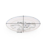 38 Pieces Leafora Porcelain Dinner Set- White and Blue