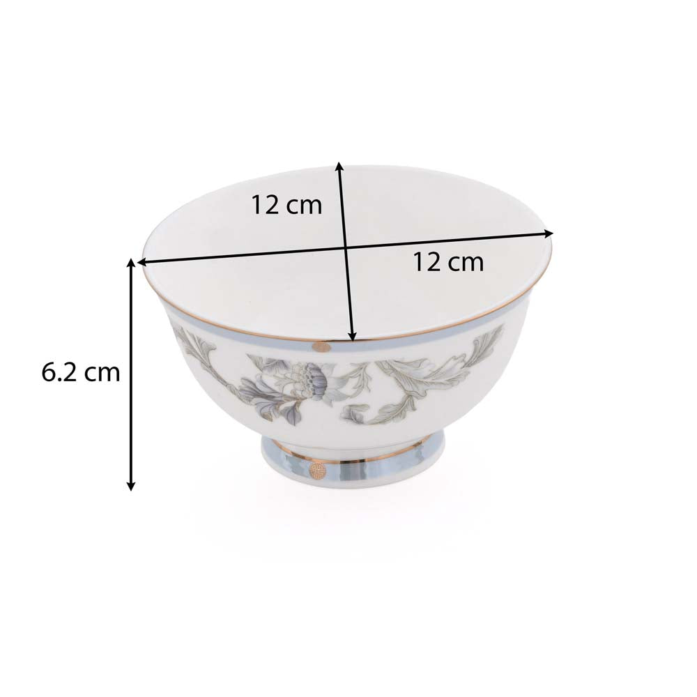 38 Pieces Leafora Porcelain Dinner Set- White and Blue