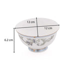 38 Pieces Leafora Porcelain Dinner Set- White and Blue