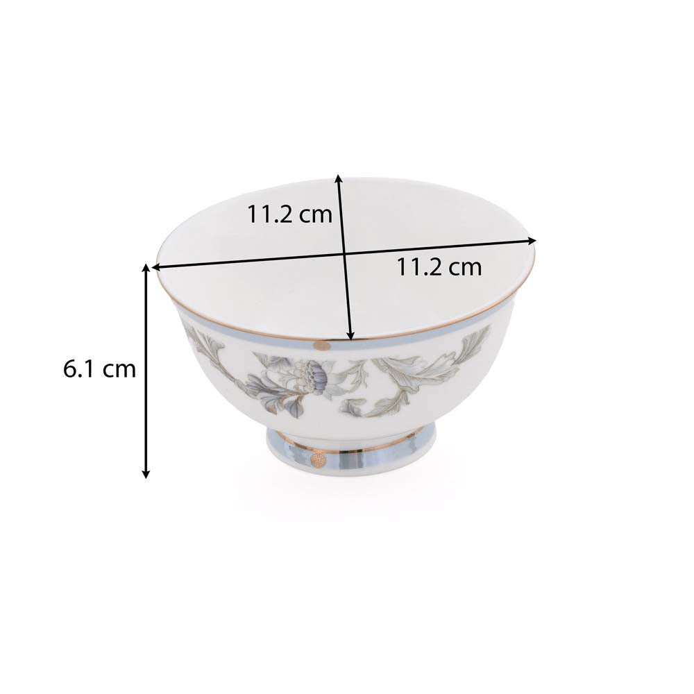 38 Pieces Leafora Porcelain Dinner Set- White and Blue