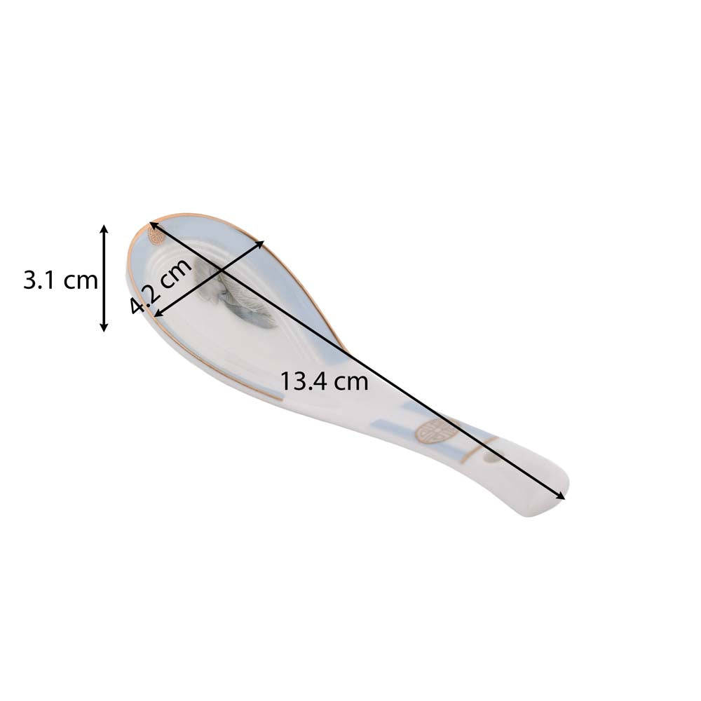 38 Pieces Leafora Porcelain Dinner Set- White and Blue