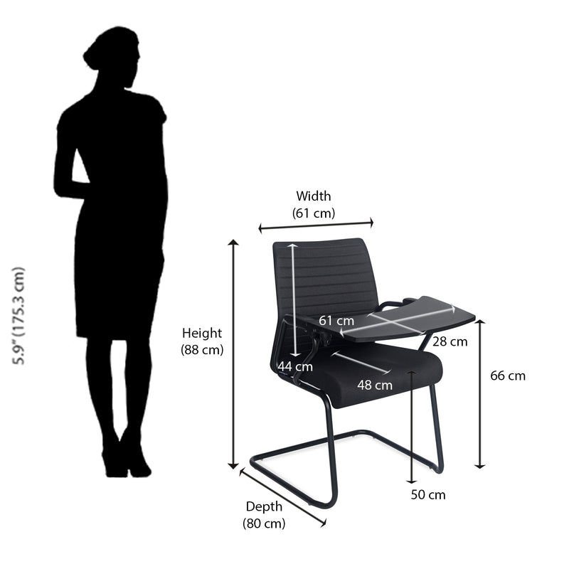 Thames Training Fabric Chair (Black)