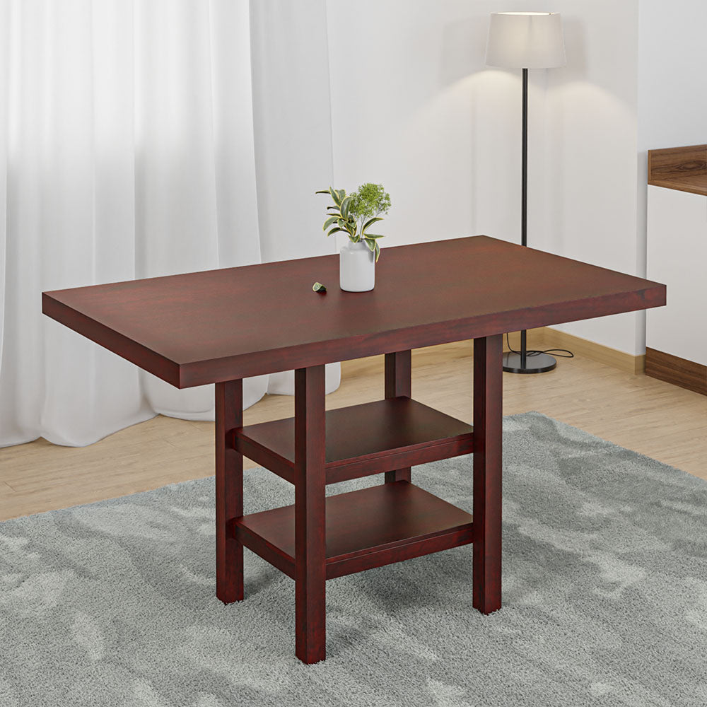 Nilkamal Theon Counter Height 6 Seater Table (Dark Expresso)
